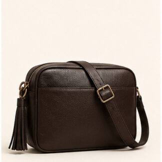 Noor Leather Crossbody Bag in Espresso